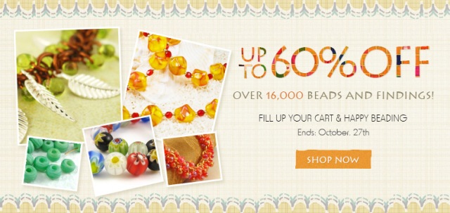 up to 60% off beads promotion